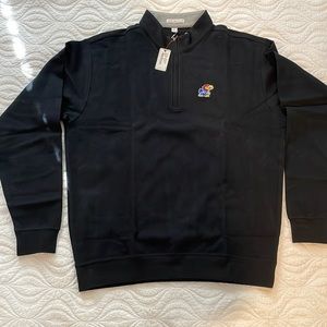 NWT Peter Millar Black Jayhawk Quarter Zip